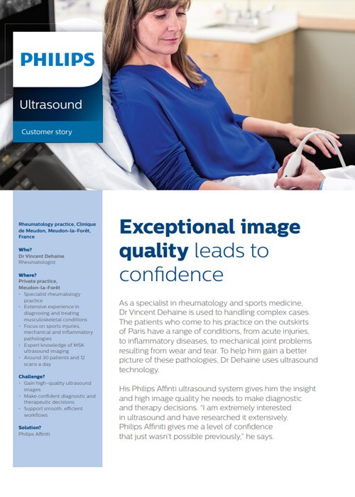 Exceptional image quality philips affiniti ultrasound system