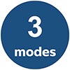 3 modes icon