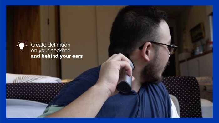 Neckline and behind ears