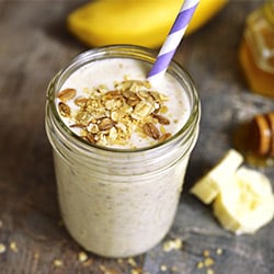 Fruit and oat smoothie