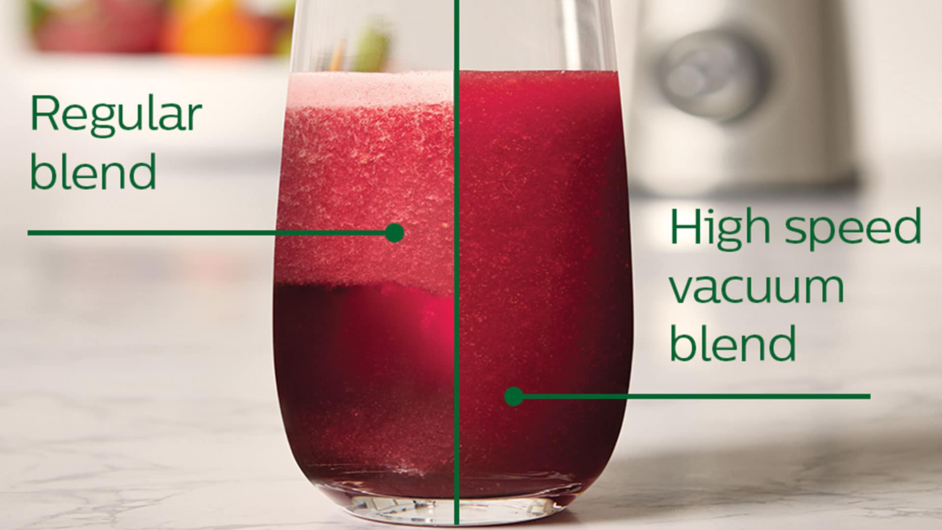 Download image (.jpg) With a vacuum blending chamber and powerful StayFresh technology, the Philips High Speed Vacuum Blender keeps smoothies fresh throughout the day (opens in a new window)